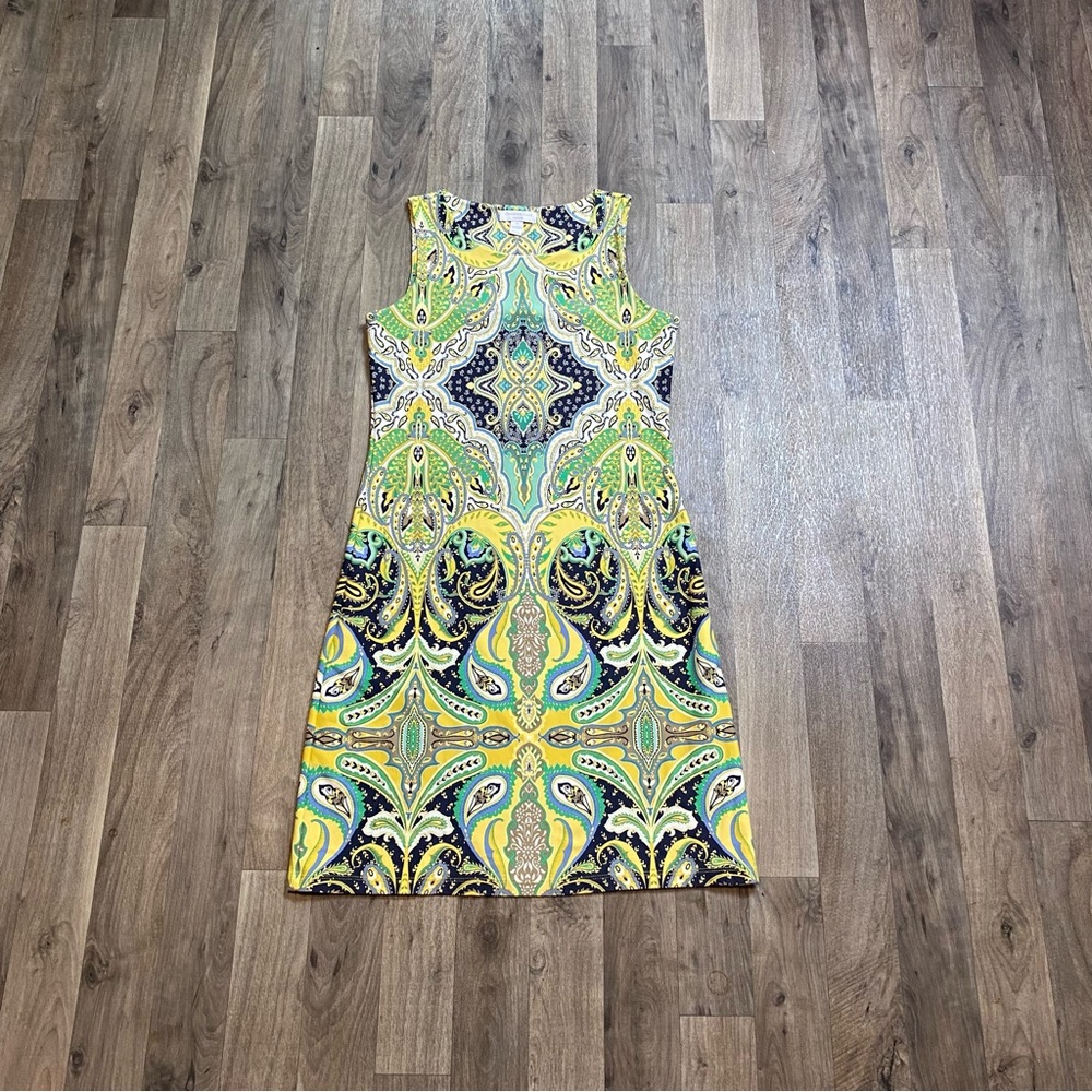 Charter Club Women’s Swing Dress Paisley Colorful Boho Size Small Petite